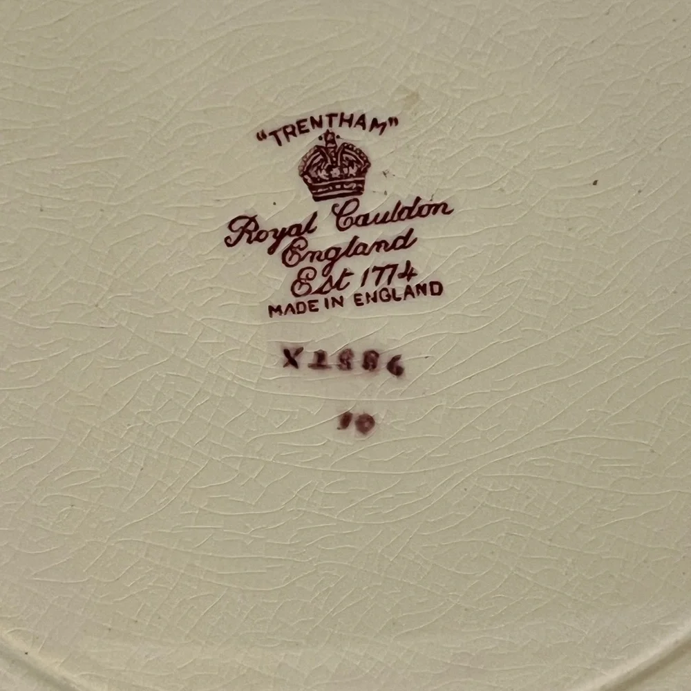 Trentham Royal Cauldron England 5 Dinner  Plates 10.5”